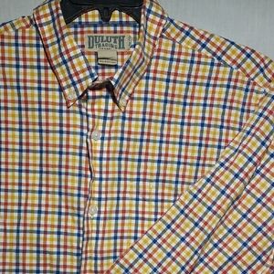 Duluth Trading Company Trim‎ Fit Plaid Long Sleeve Button-down Mens Size XL